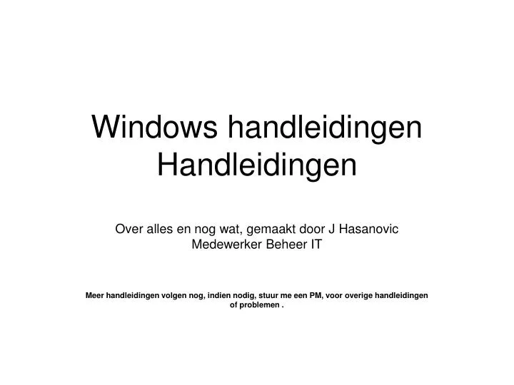 windows handleidingen handleidingen