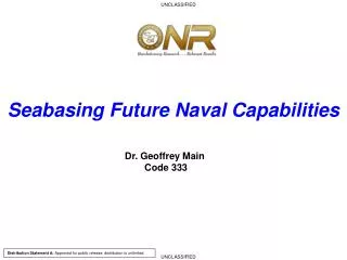 Seabasing Future Naval Capabilities