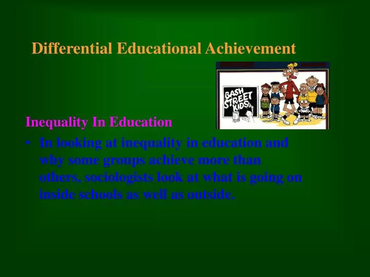 differential educational achievement