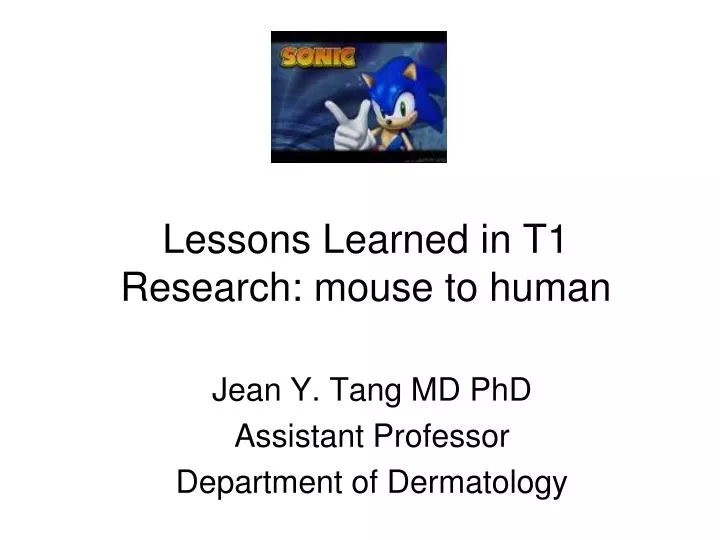 lessons learned in t1 research mouse to human