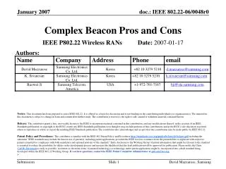 Complex Beaco n Pros and Cons