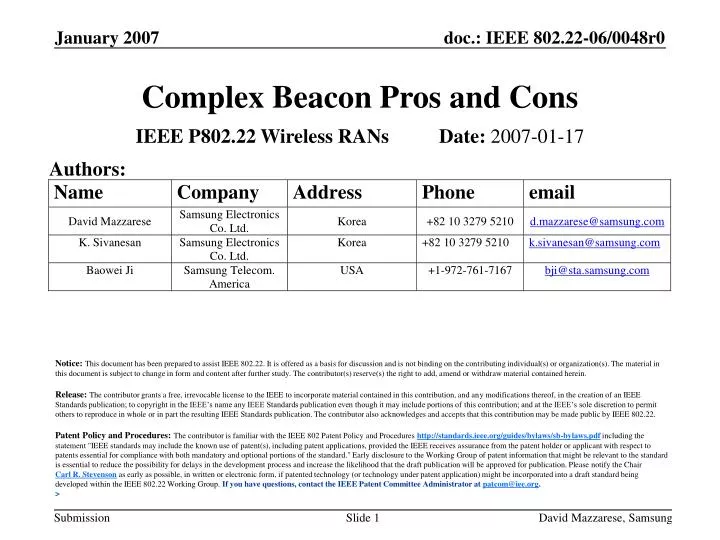 complex beaco n pros and cons