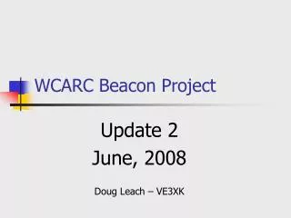 WCARC Beacon Project