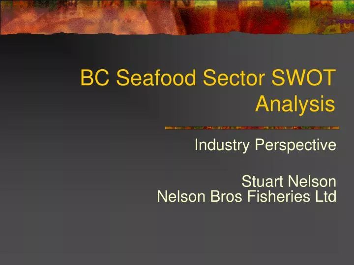 bc seafood sector swot analysis