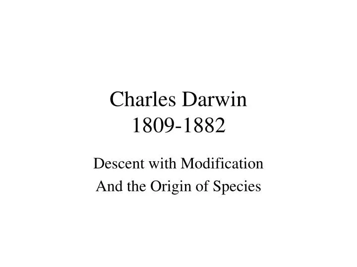 charles darwin 1809 1882