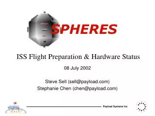 ISS Flight Preparation &amp; Hardware Status