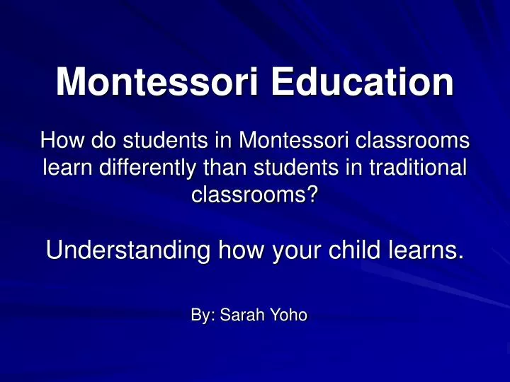 montessori education