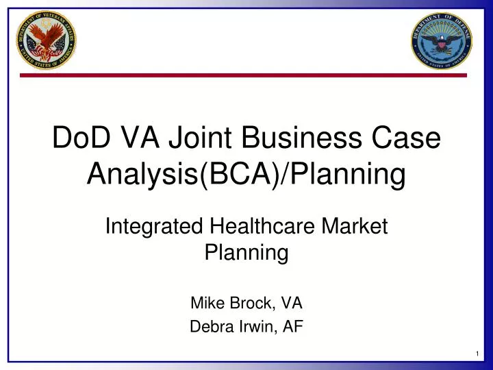 dod va joint business case analysis bca planning