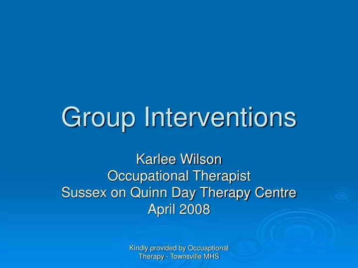 group interventions