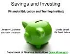 Savings and Investing - slide 1