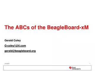 The ABCs of the BeagleBoard-xM