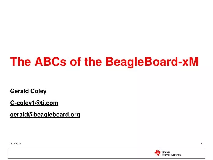 the abcs of the beagleboard xm