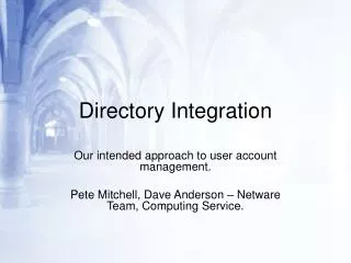 Directory Integration