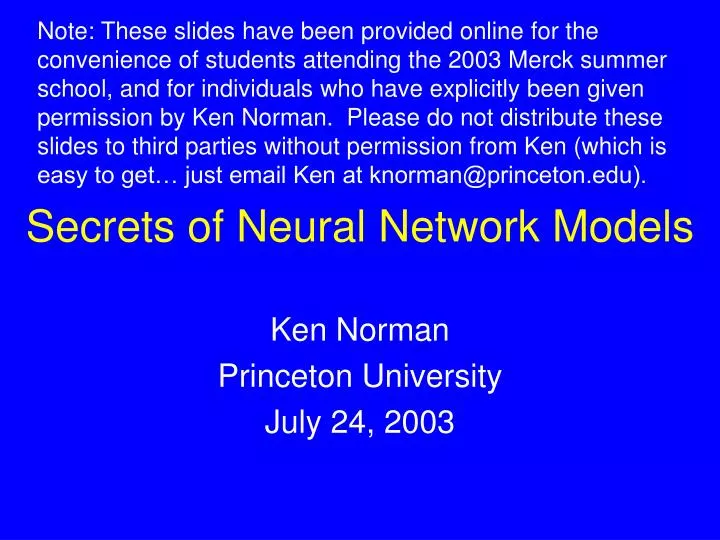 secrets of neural network models