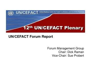 12 th UN/CEFACT Plenary