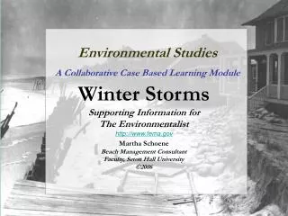Environmental Studies A Collaborative Case Based Learning Module