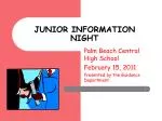 JUNIOR INFORMATION NIGHT - slide 1