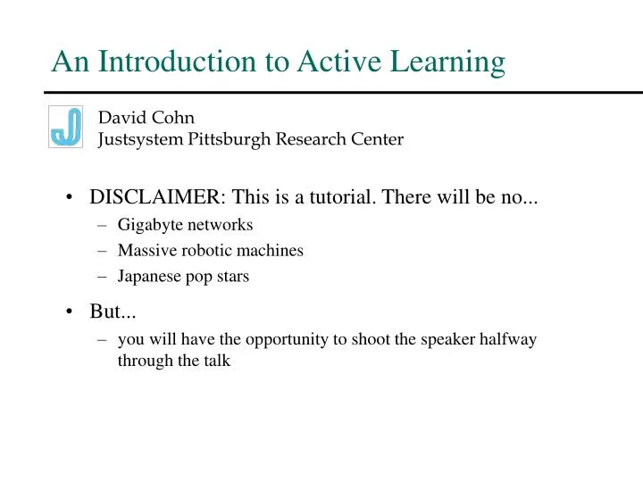 an introduction to active learning