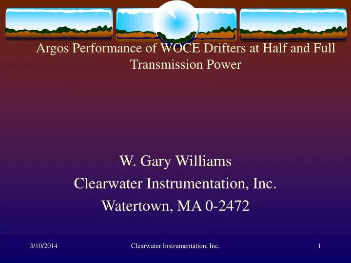 argos performance of woce drifters at half and full transmission power