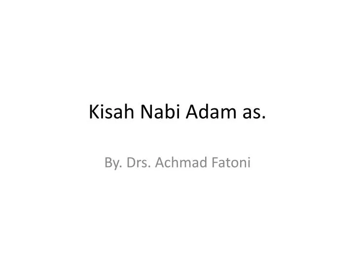 kisah nabi adam as