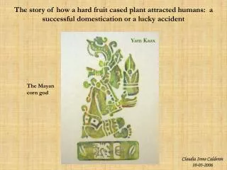 The story of how a hard fruit cased plant attracted humans: a successful domestication or a lucky accident