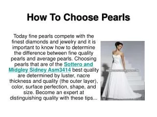 How To Choose Pearls