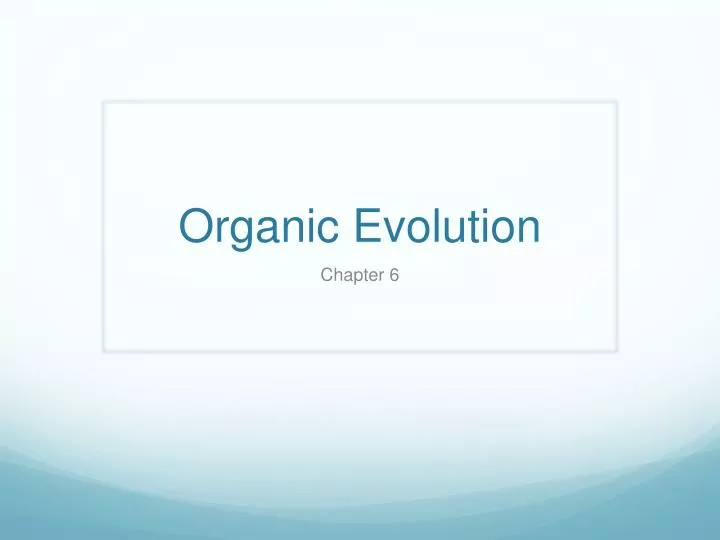 organic evolution