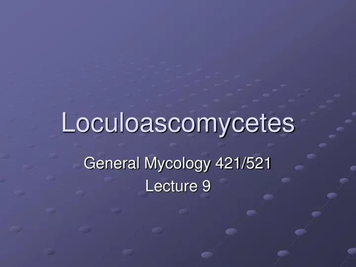 loculoascomycetes