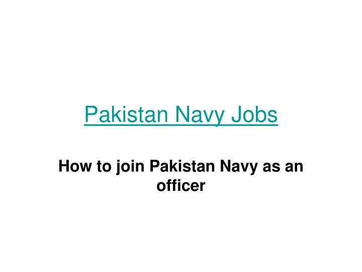 pakistan navy jobs