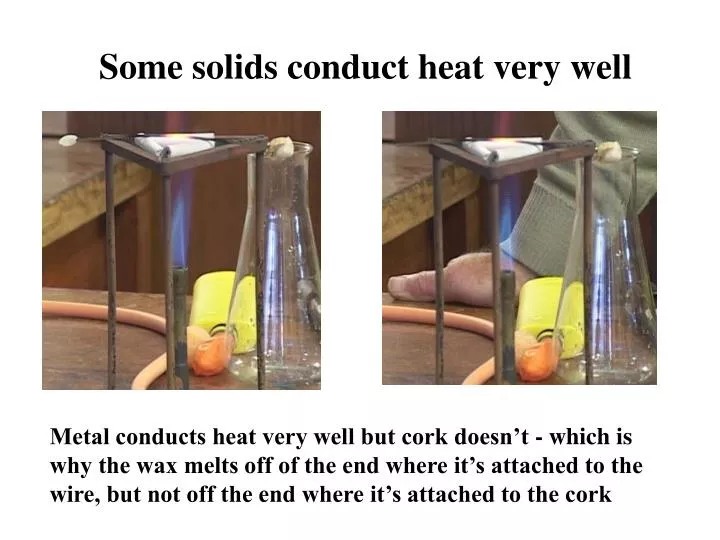 some solids conduct heat very well
