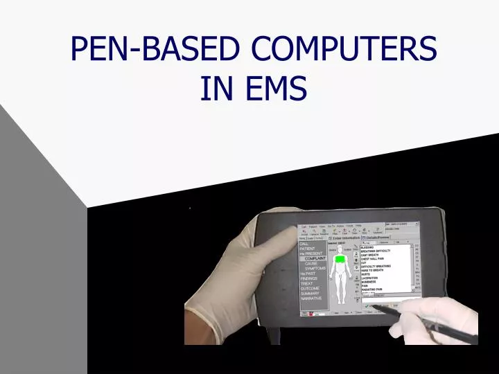 pen based computers in ems