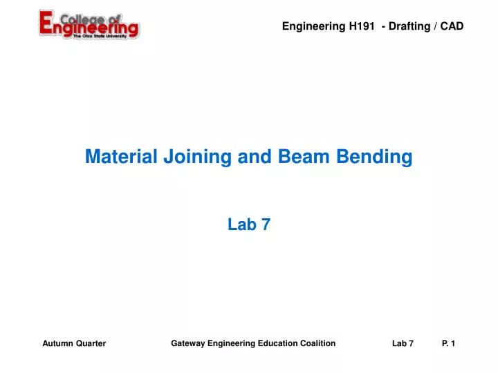 material joining and beam bending