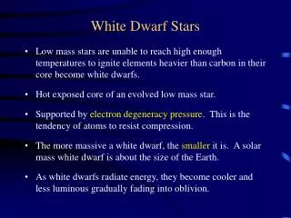 White Dwarf Stars