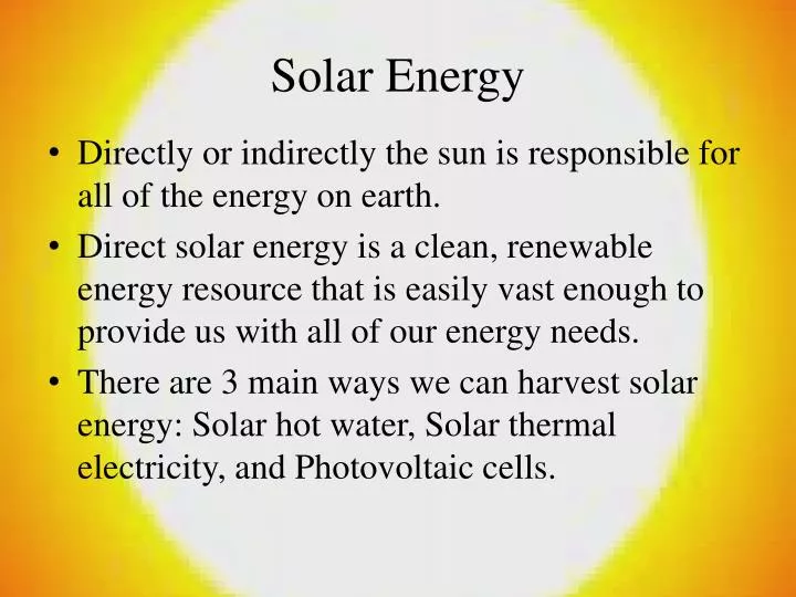 solar energy