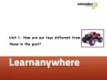 Unit 1: How are our toys different from those in the past? - slide 1