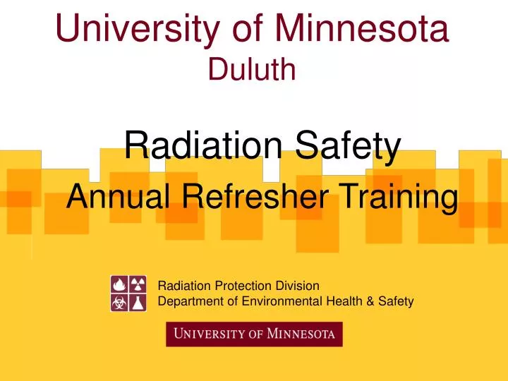 radiation safety annual refresher training