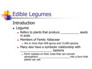 Edible Legumes