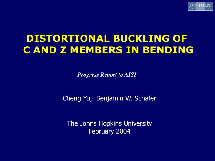 distortional buckling of c and z members in bending