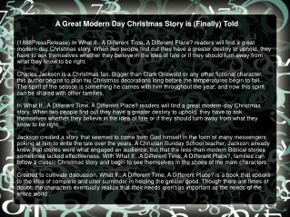 A Great Modern Day Christmas Story is (Finally) Told