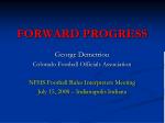 FORWARD PROGRESS - slide 1