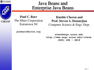 Java Beans and Enterprise Java Beans