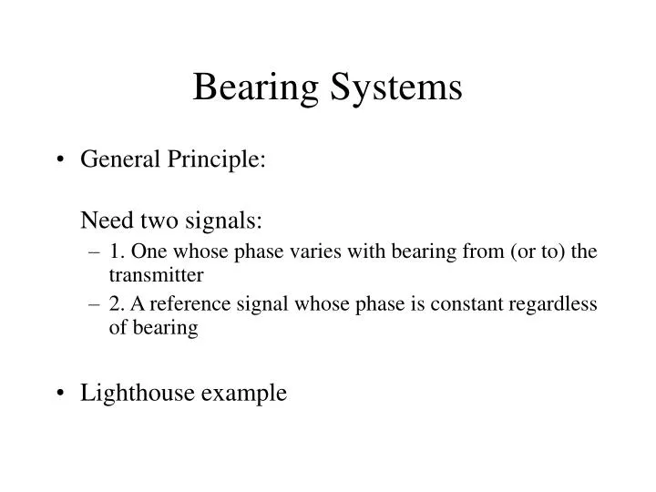 bearing systems