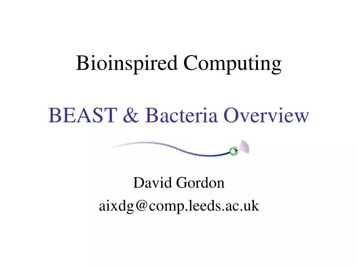 bioinspired computing beast bacteria overview