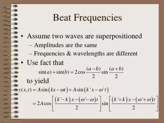 Beat Frequencies