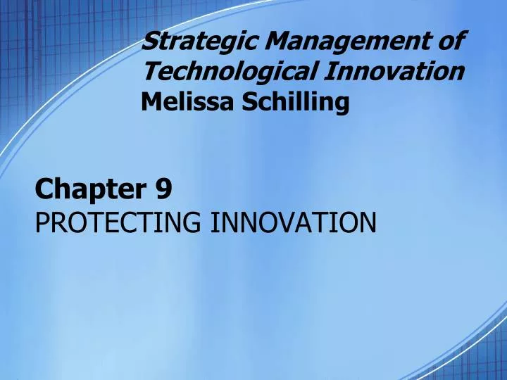 chapter 9 protecting innovation