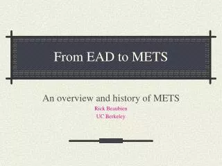 From EAD to METS