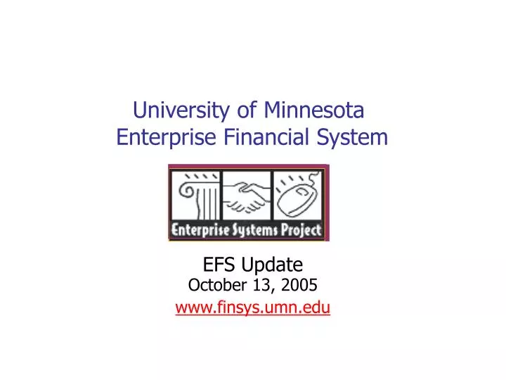 university of minnesota enterprise financial system