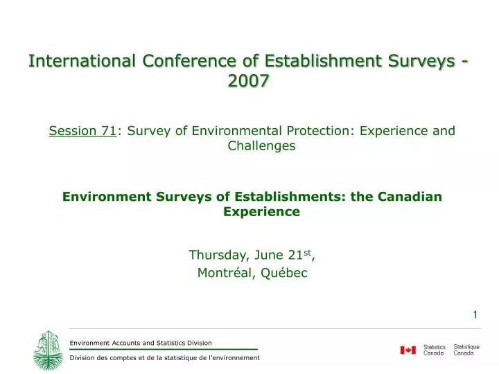 international conference of establishment surveys 2007