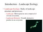 Introduction – Landscape Ecology - slide 1