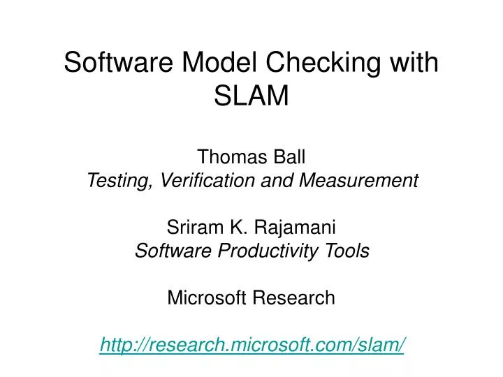 software model checking with slam